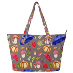 Autumn Seamless Background Leaves Full Print Shoulder Bag by Jancukart