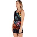 Flowers Flame Abstract Floral Bodycon Dress View2