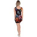 Flowers Flame Abstract Floral Bodycon Dress View4