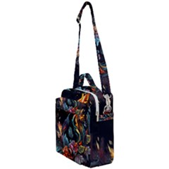 Flowers Flame Abstract Floral Crossbody Day Bag