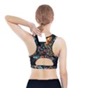 Flowers Flame Abstract Floral Sports Bra With Pocket View2