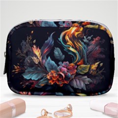 Flowers Flame Abstract Floral Make Up Pouch (small)