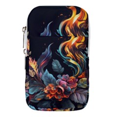 Flowers Flame Abstract Floral Waist Pouch (small)