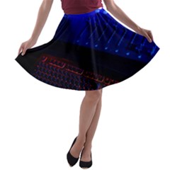 Mixer Console Audio Mixer Studio A-line Skater Skirt by Jancukart