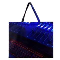 Mixer Console Audio Mixer Studio Zipper Large Tote Bag