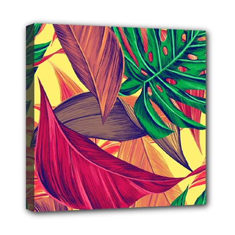 Monstera Tropical Design Beach Mini Canvas 8  X 8  (stretched)