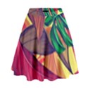 Monstera Tropical Design Beach High Waist Skirt View1