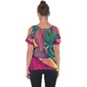 Monstera Tropical Design Beach Cut Out Side Drop Tee View2