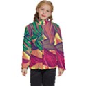 Monstera Tropical Design Beach Kids  Puffer Bubble Jacket Coat View1