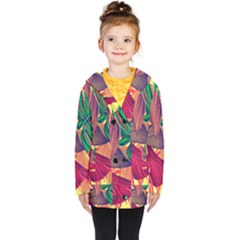 Monstera Tropical Design Beach Kids  Double Breasted Button Coat by Jancukart