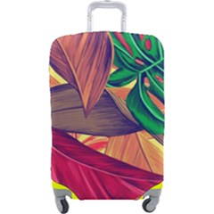 Monstera Tropical Design Beach Luggage Cover (large)