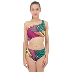 Monstera Tropical Design Beach Spliced Up Two Piece Swimsuit by Jancukart