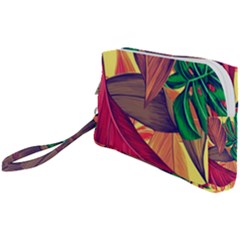 Monstera Tropical Design Beach Wristlet Pouch Bag (small) by Jancukart