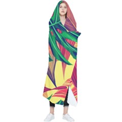 Monstera Tropical Design Beach Wearable Blanket