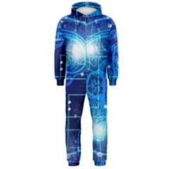 Artificial Intelligence Brain Think Art Hooded Jumpsuit (men) by Jancukart