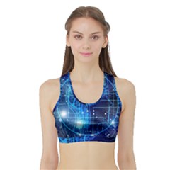 Artificial Intelligence Brain Think Art Sports Bra With Border