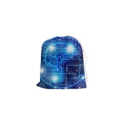 Artificial Intelligence Brain Think Art Drawstring Pouch (xs)