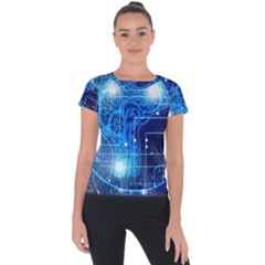 Artificial Intelligence Brain Think Art Short Sleeve Sports Top 