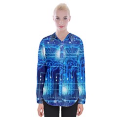 Artificial Intelligence Brain Think Art Womens Long Sleeve Shirt