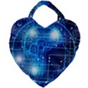 Artificial Intelligence Brain Think Art Giant Heart Shaped Tote View1