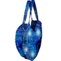 Artificial Intelligence Brain Think Art Giant Heart Shaped Tote View4