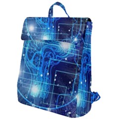 Artificial Intelligence Brain Think Art Flap Top Backpack by Jancukart