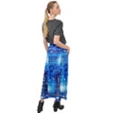 Artificial Intelligence Brain Think Art Velour Split Maxi Skirt View2