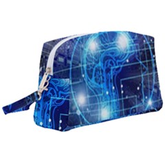 Artificial Intelligence Brain Think Art Wristlet Pouch Bag (large)