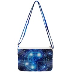 Artificial Intelligence Brain Think Art Double Gusset Crossbody Bag