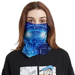 Artificial Intelligence Brain Think Art Face Covering Bandana (two Sides)