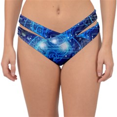 Artificial Intelligence Brain Think Art Double Strap Halter Bikini Bottom by Jancukart