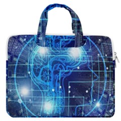 Artificial Intelligence Brain Think Art Macbook Pro 13  Double Pocket Laptop Bag