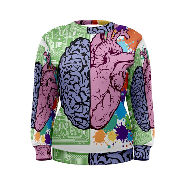 Brain Heart Balance Emotion Art Women s Sweatshirt