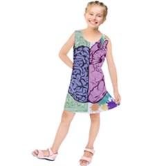 Brain Heart Balance Emotion Art Kids  Tunic Dress