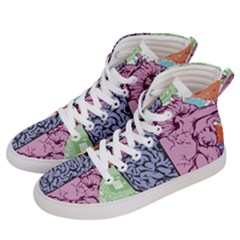 Brain Heart Balance Emotion Art Women s Hi-top Skate Sneakers