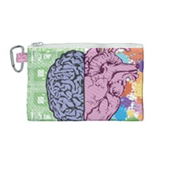 Brain Heart Balance Emotion Art Canvas Cosmetic Bag (medium) by Jancukart