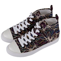 Mental Human Experience Mindset Art Women s Mid-top Canvas Sneakers