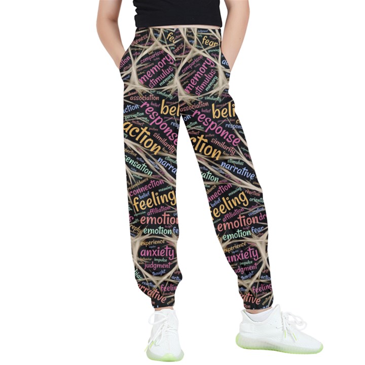 Mental Human Experience Mindset Art Kids  Elastic Waist Pants