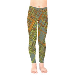 Art 3d Windows Modeling Dimension Kids  Leggings by Ravend