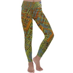 Art 3d Windows Modeling Dimension Kids  Lightweight Velour Classic Yoga Leggings by Ravend