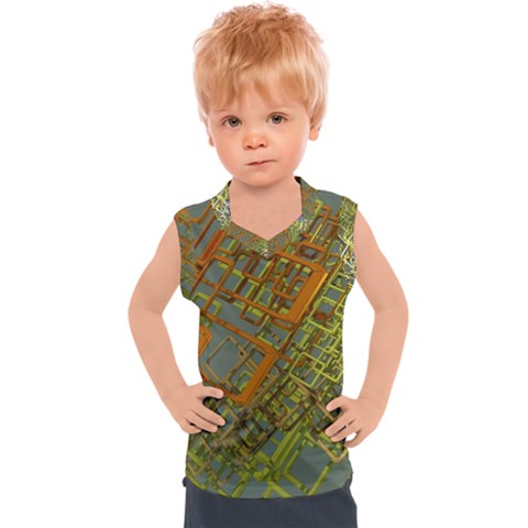 Art 3d Windows Modeling Dimension Kids  Sport Tank Top by Ravend