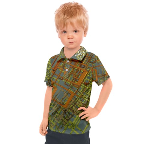 Art 3d Windows Modeling Dimension Kids  Polo Tee by Ravend