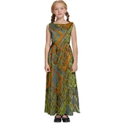 Art 3d Windows Modeling Dimension Kids  Satin Sleeveless Maxi Dress by Ravend