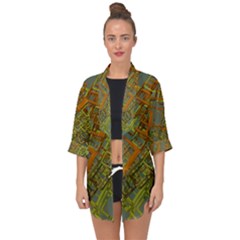 Art 3d Windows Modeling Dimension Open Front Chiffon Kimono by Ravend