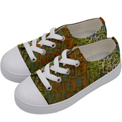 Art 3d Windows Modeling Dimension Kids  Low Top Canvas Sneakers by Ravend