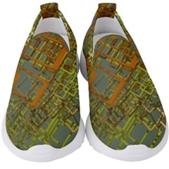 Art 3d Windows Modeling Dimension Kids  Slip On Sneakers by Ravend