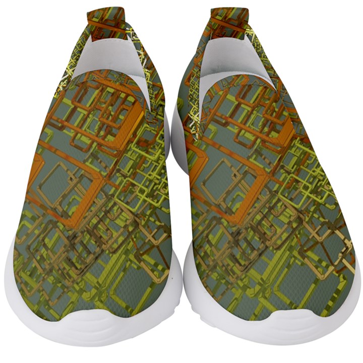 Art 3d Windows Modeling Dimension Kids  Slip On Sneakers