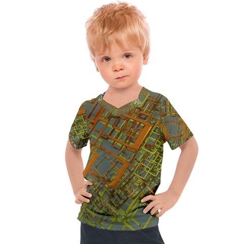 Art 3d Windows Modeling Dimension Kids  Sports Tee by Ravend