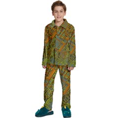 Art 3d Windows Modeling Dimension Kids  Long Sleeve Velvet Pajamas Set by Ravend