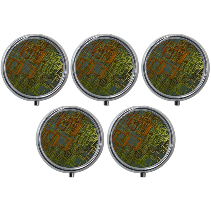 Art 3d Windows Modeling Dimension Mini Round Pill Box (Pack of 5)